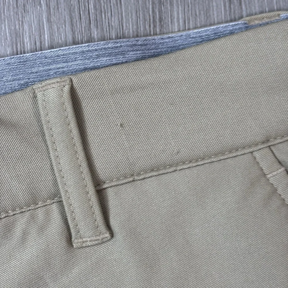 Adidas Golf Mens Tan Khaki Performance Flat Front Trousers‎ Pants 35x30